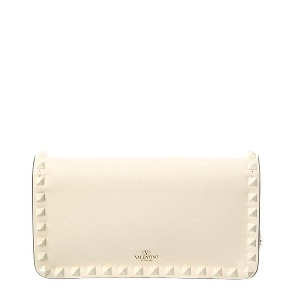 Valentino Rockstud Leather Wallet On Chain - Picture 2 of 5